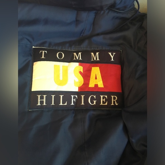 Tommy Hilfiger Quarter Zip Man’s Parka Coat Blue XXL - Picture 5 of 6